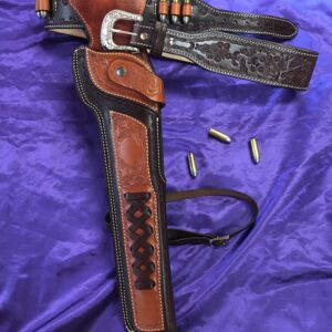 Western Leather Gunbelt Holster - The Paladin